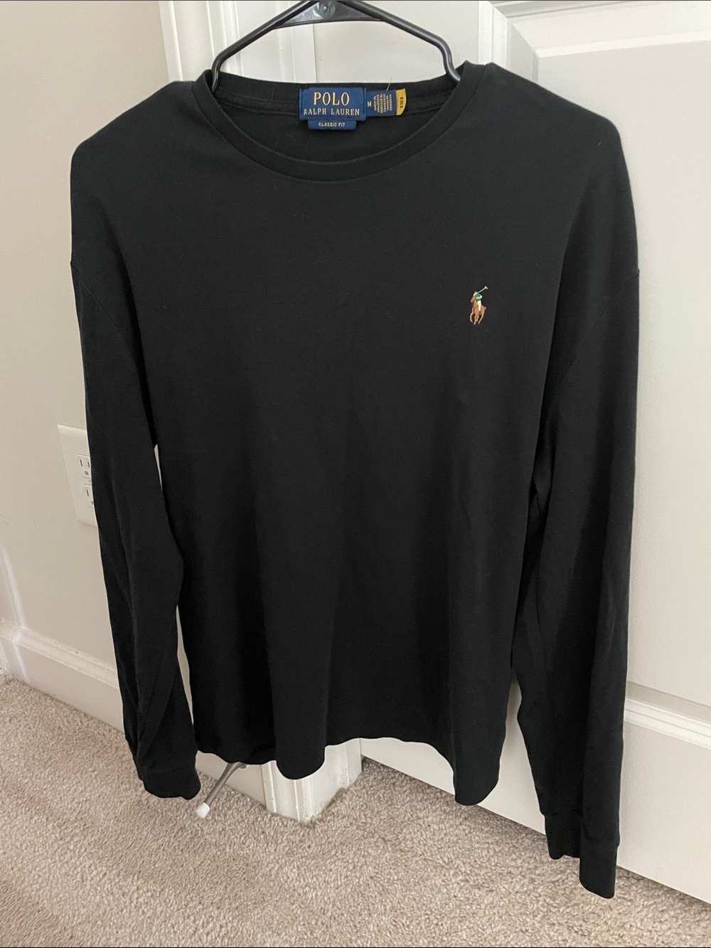 Polo by Ralph Lauren Black Long-Sleeve Crew Neck Shirt